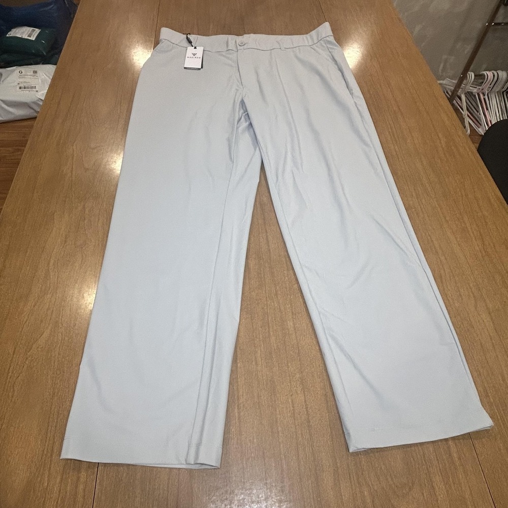 Maelreg‎ Pants Mens 40x32 Gray Proflex Performance Golf Stretch Wicking UPF 30+